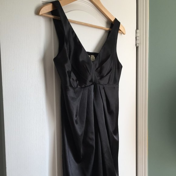 dELiA*s Black Satin Dress - Picture 2 of 8